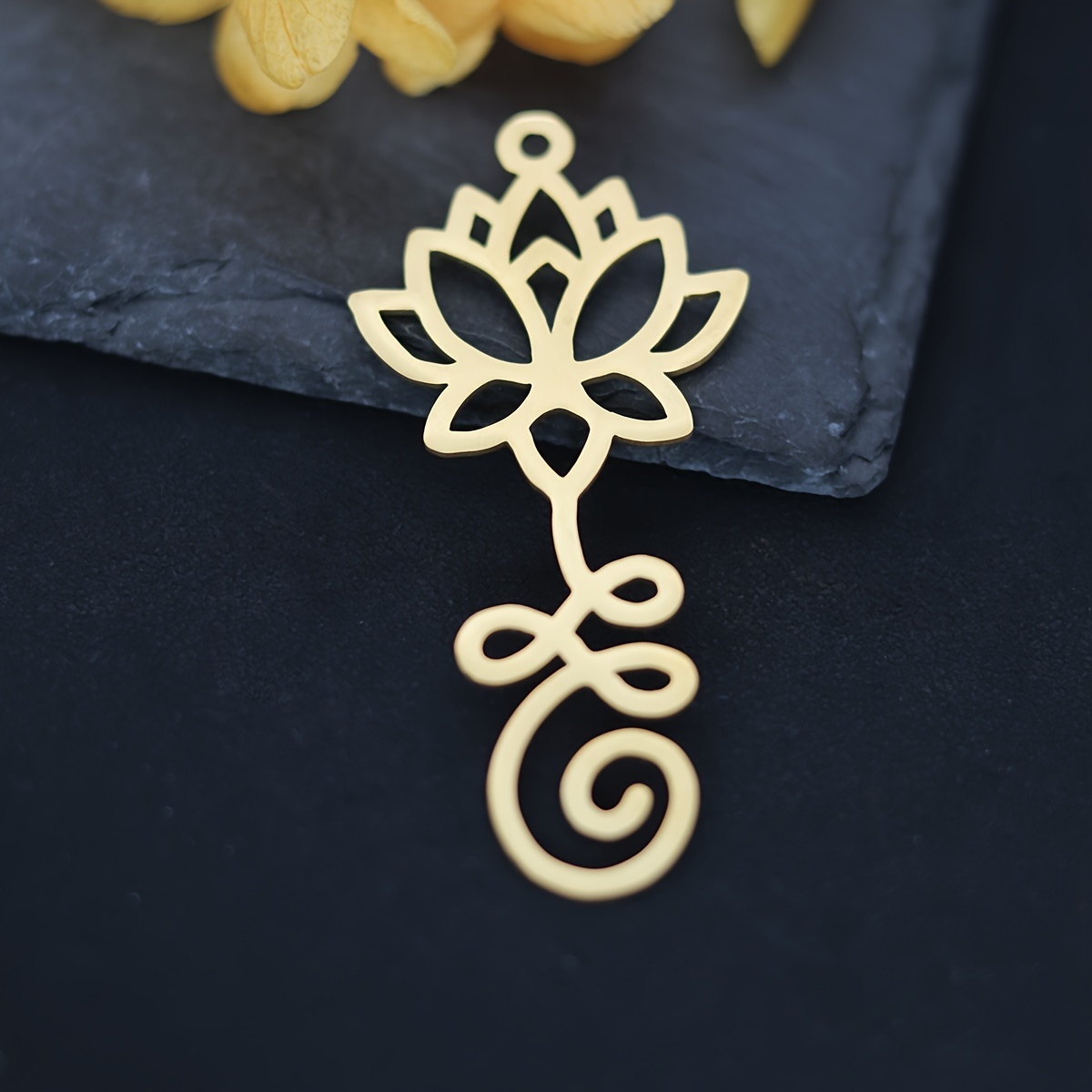 3pcs Unalome Yoga Stainless Steel Pendant Charms